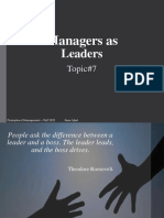 Topic#7 Managers As Leaders