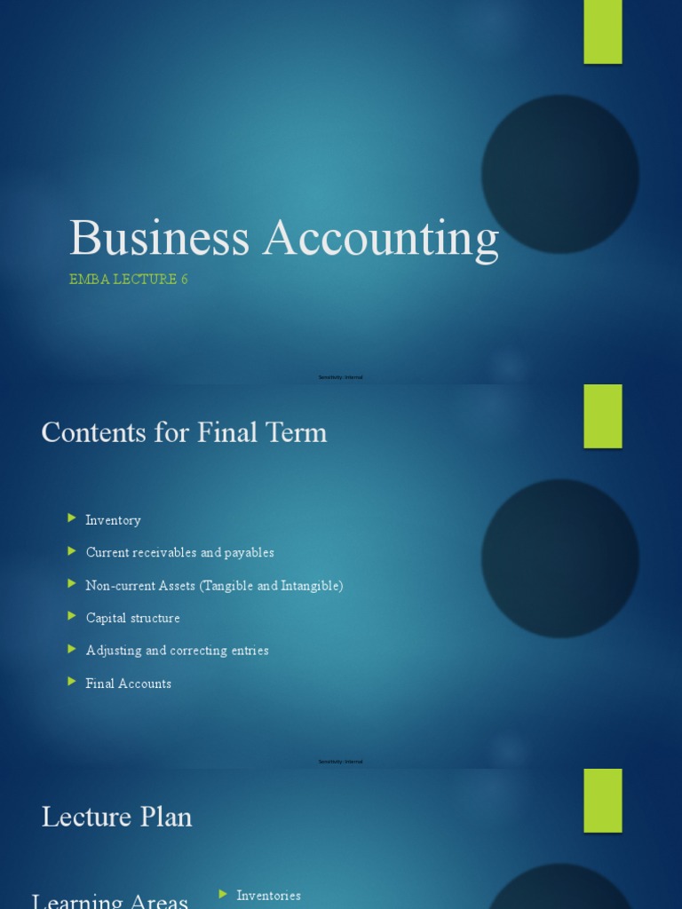 EMBA Lecture 8 PDF Inventory Cost Of Goods Sold