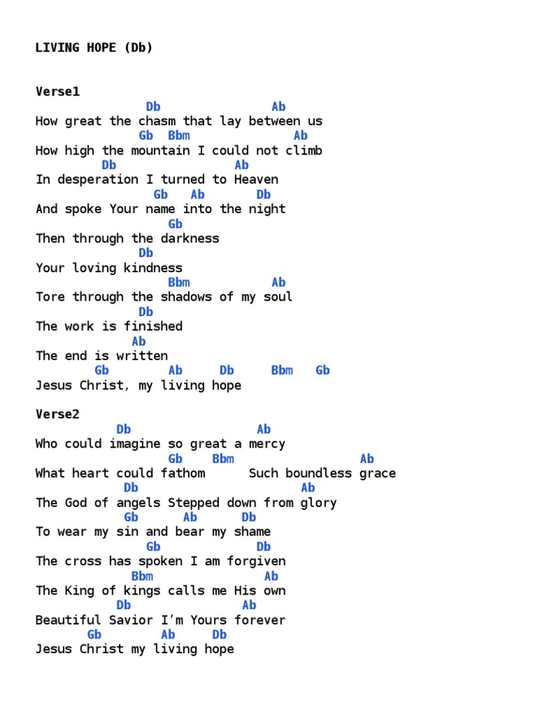 Living Hope Song Lyrics