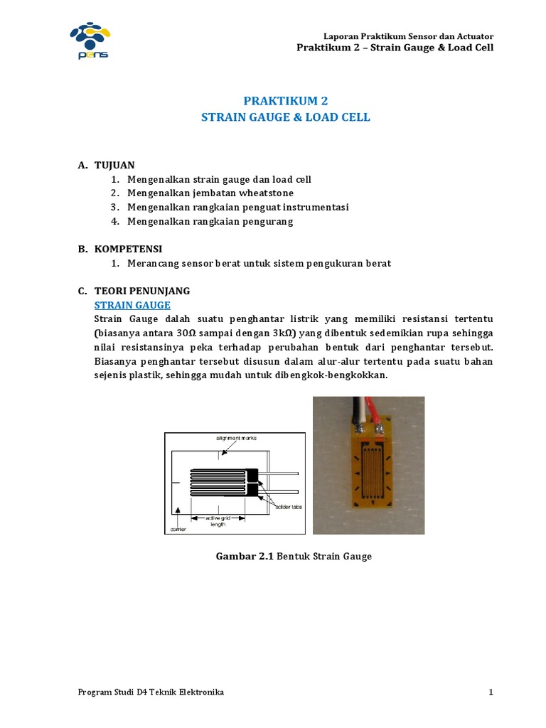 Praktikum Strain Gauge dan Load Cell | PDF