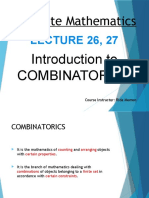 Discrete Mathematics Combinatorics Course