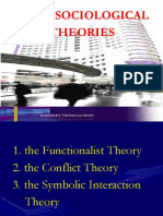 The Sociological Theories of Functionalism, Conflict, and Symbolic Interaction