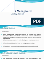 Cost Management: Costing System
