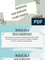 PM7 - Psychopath, Sociopath and Narcissist