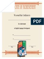 Main - English Language Development Achievement Certificate Template