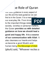 The Role of Quran