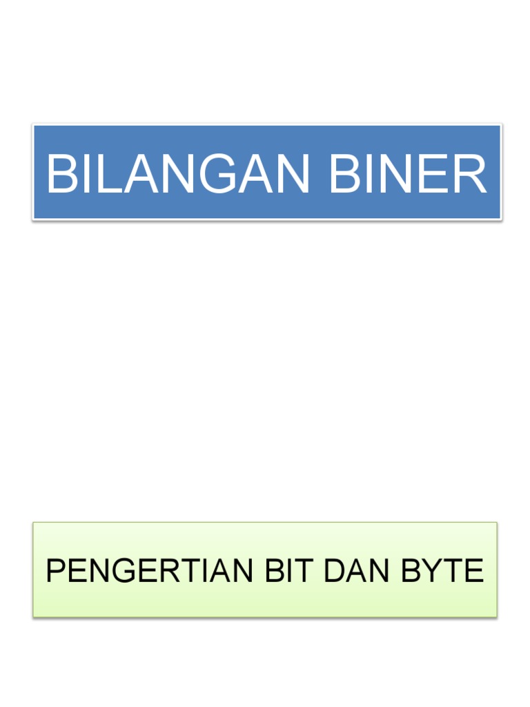 Pengertian Bit dan Byte dalam Komputasi | PDF
