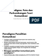 Paradigma, Peta Dan Perkembangan Teori Komunikasi