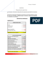 Costos Respuesta de Ejercicios: Respuestas Esperadas Ejercicio #1