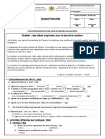 Examen Normalisé (1) Local en Français