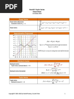 Harolds Taylor Series Cheat Sheet 2022