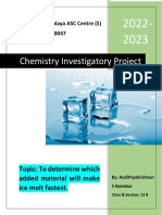 CHEM Ip To Determine Which Added Material Will Make Ice Melt Fastest