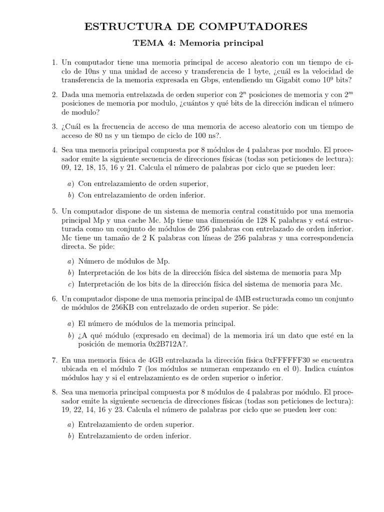 Tema4 Practica | PDF | Almacenamiento de datos de la computadora | Poco