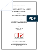 The Study of Marketing & Sales in Sanbun Investments