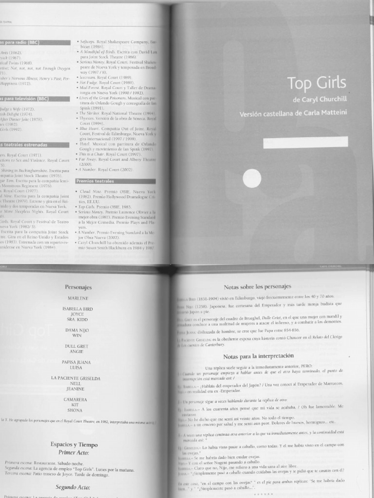 Top Girls, Caryl Churchill PDF