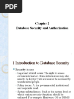 CH 2 DB Security & Authorization