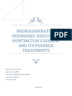Essay - Nanou - Neurogenerative Disorders Discussing Huntingtons Disease and Its Possible Treatments - Biol - Basics - Psychol - 2022 - Spring.