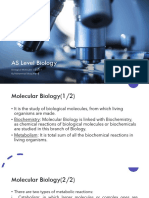 Lecture 1 Biological Molecules