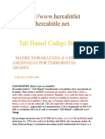 Madre Embarazada y Sus Cuatro Hijas Asesinadas Por Terroristas Árabes Solo en Español y Con La Prensa Española de Prueba PDF