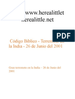 Código Bíblico Terremoto en La India. Solo Español.
