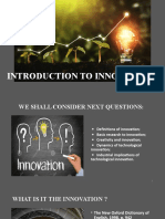 Lecture 1 - Introduction To Innovation