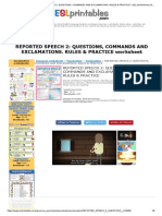 REPORTED SPEECH 2 - QUESTIONS, COMMANDS AND EXCLAMATIONS. RULES & PRACTICE - ESL Worksheet by Stellam