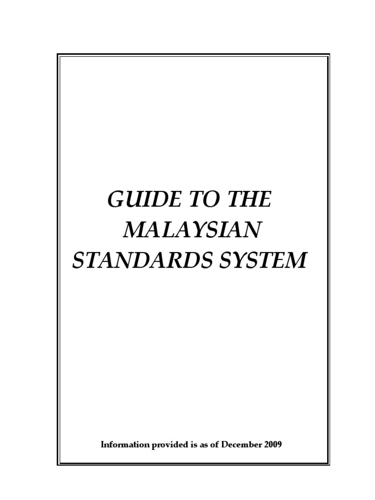 Guide To The Malaysian Standards System | PDF | International ...