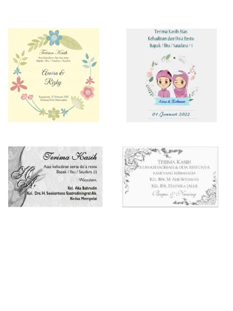 Contoh Kartu Ucapan | PDF