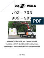 Manuale Avvertenze, Uso E Manutenzione Warning, Operating and Maintenance Manual Anweisungs-, Bedienungs Und Wartungshandbuch