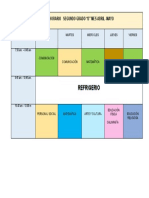 Horario Segundo Grado D