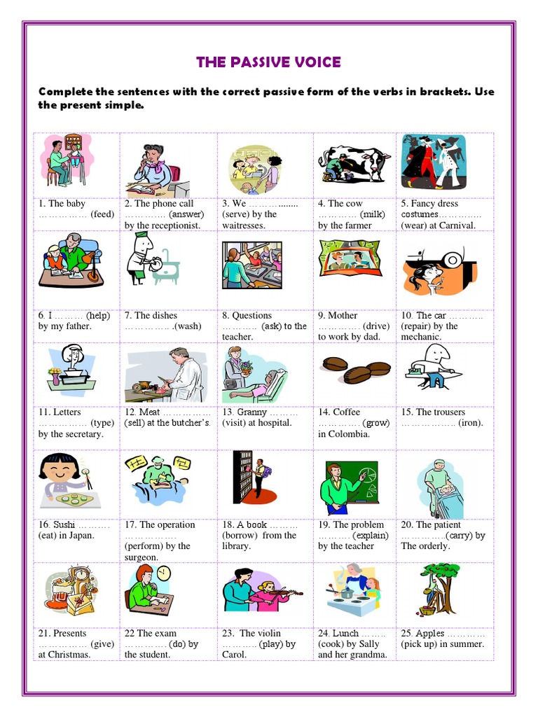 The Passive Voice Present Simple | PDF | Cooking, Food & Wine