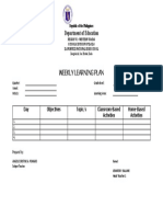 Weekly Learning Plan