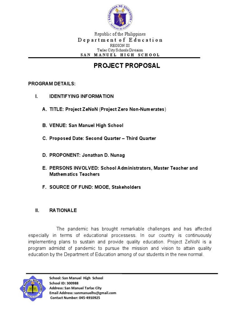 Project ZeNoN Proposal 1 | PDF | Differentiated Instruction | Learning