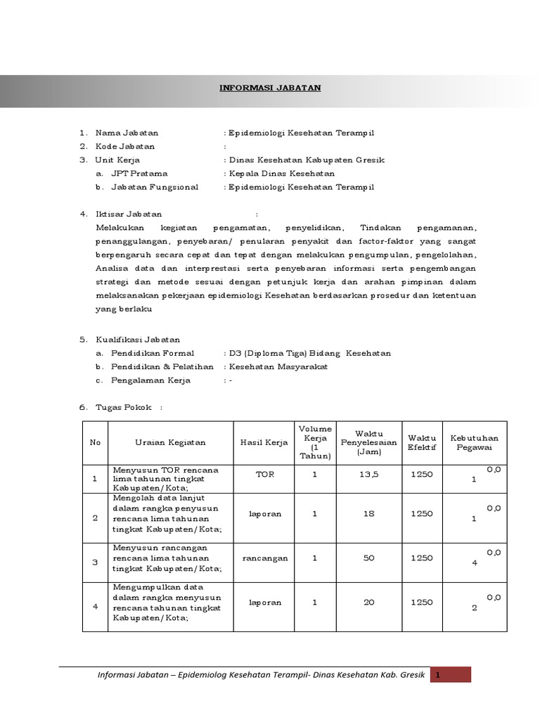 Tugas Epidemiolog Kesehatan Terampil | PDF