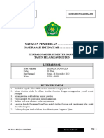 Soal PAS Ganjil Bahasa Indonesia Kelas 2