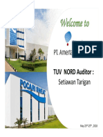 TUV NORD Auditor Visit Report