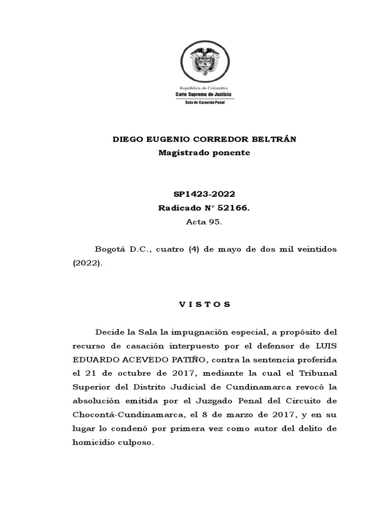 SP1423 2022 (52166) | PDF | Castigos | Sentencia (ley)