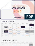 Calendario Editorial Redes Sociales 2023 Trainingym