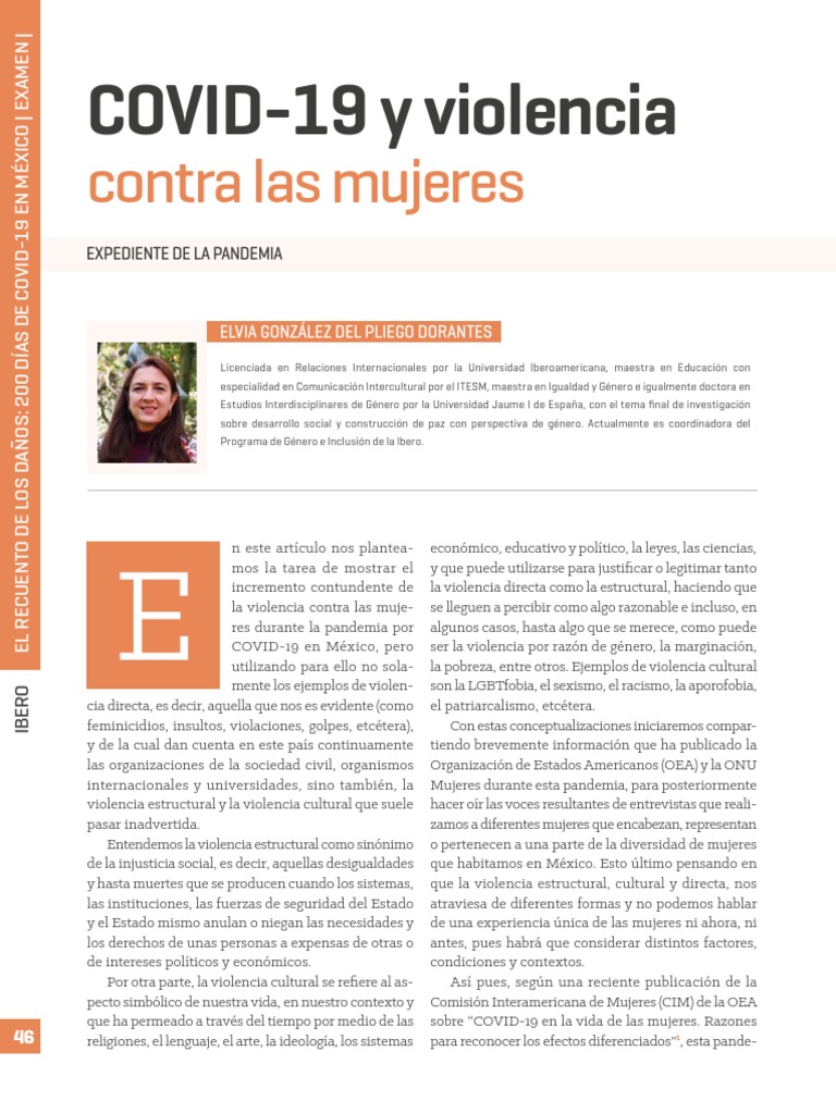 COVID-19 y Aumento de Violencia de Género en México | PDF | La ...