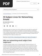 55 Subject Lines For Networking Emails