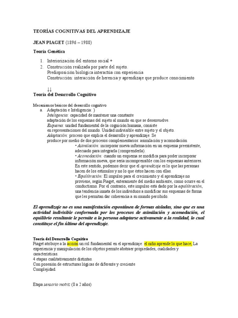 Teorías Cognitivas del Aprendizaje | PDF | Aprendizaje | Memoria