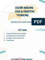 Decision Making Process - Creative Thinking - Tran Thanh Tu - SV
