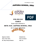 Seth MR Jaipuria School Project Report