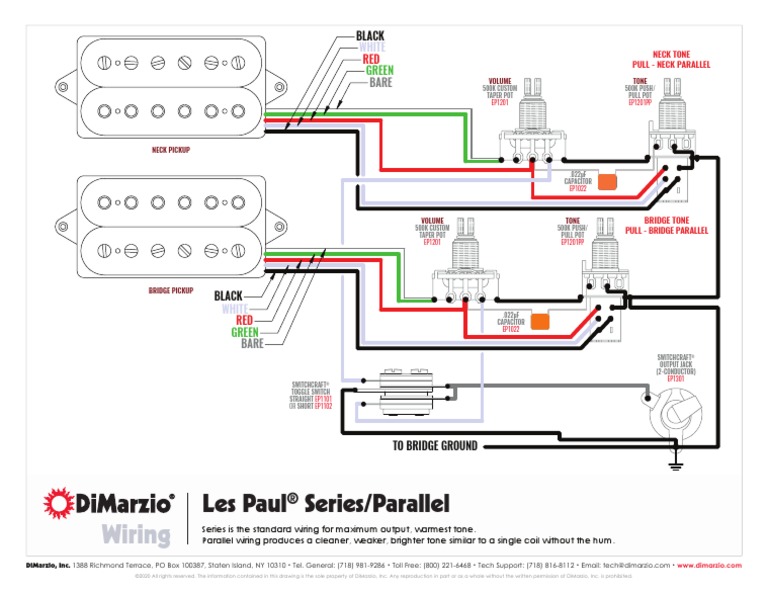 Les Paul Series Parallel Wiring DiMarzio | PDF | Guitar Family