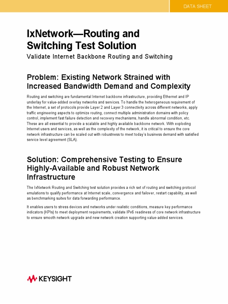 IxNetwork Routing and Switching Test Solution | PDF | Computer Network ...