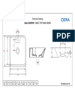 S2020165 Table Top Wash Basin: Technical Drawing