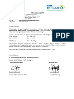 Memorandum: Mengajukan Dana Untuk Pembayaran PAM. Yang Mana Hal Tersebut Kami Lakukan