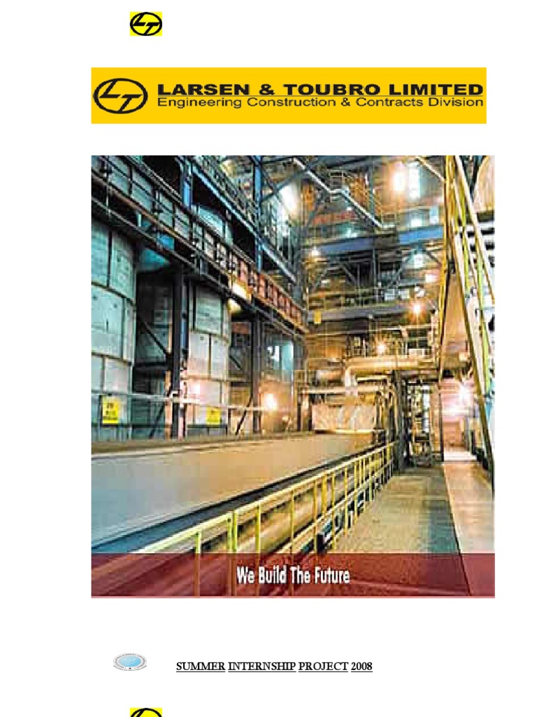 L&T Summer Internship Overview 2008 | PDF | Employment | Concrete