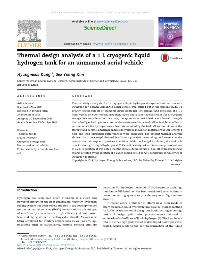 Thermal Design Analysis of A 1 L Cryogenic Liquid Hydrogen Tank For An ...