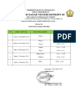 Jadwal PAS Kelas 3